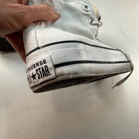 Converse Chuck Taylor Platform High Top White Size 8.5 Women Canvas - Picture 11 of 11